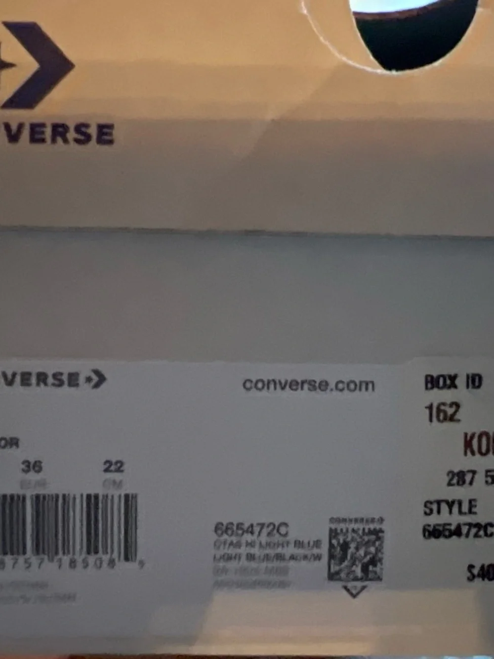 Converse Kids Light Blue Unicorn High-Top Sneakers with Rainbow Details